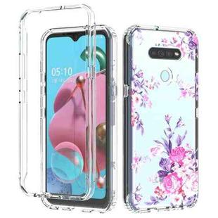 For LG K51 2 in 1 High Transparent Painted Shockproof PC + TPU Protective Case(Rose)