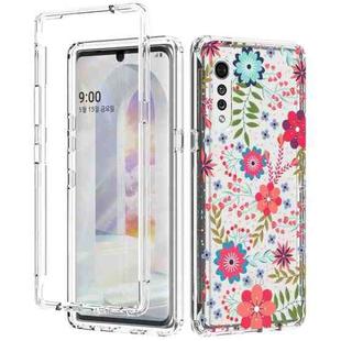 For LG Velvet 2 in 1 High Transparent Painted Shockproof PC + TPU Protective Case(Small Floral)