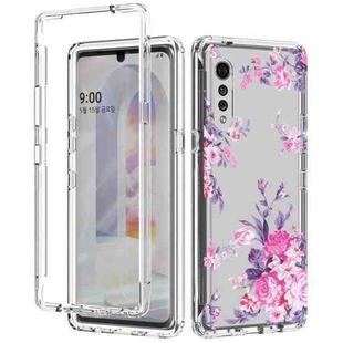 For LG Velvet 2 in 1 High Transparent Painted Shockproof PC + TPU Protective Case(Rose)