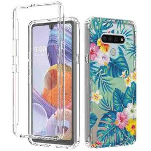 For LG Stylo 6 2 in 1 High Transparent Painted Shockproof PC + TPU Protective Case(Banana Leaf)