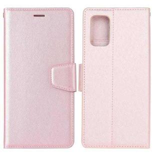 For Samsung Galaxy A02s Silk Texture Horizontal Flip Leather Case with Holder & Card Slots & Wallet & Photo Frame(Rose Gold)