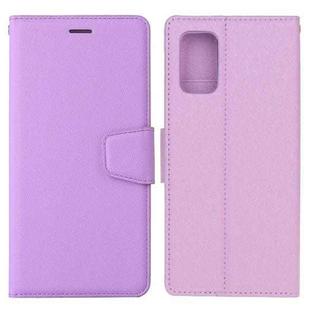 For Samsung Galaxy A02s Silk Texture Horizontal Flip Leather Case with Holder & Card Slots & Wallet & Photo Frame(Purple)