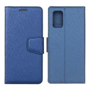 For Samsung Galaxy A51 Silk Texture Horizontal Flip Leather Case with Holder & Card Slots & Wallet & Photo Frame(Blue)