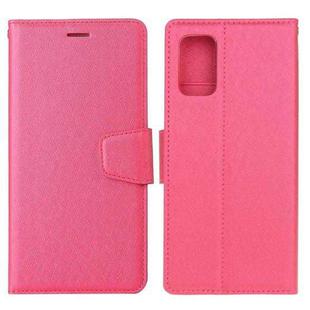 For Samsung Galaxy A51 Silk Texture Horizontal Flip Leather Case with Holder & Card Slots & Wallet & Photo Frame(Rose Red)