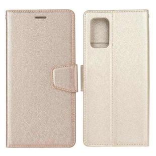 For Samsung Galaxy A52 5G / 4G Silk Texture Horizontal Flip Leather Case with Holder & Card Slots & Wallet & Photo Frame(Gold)