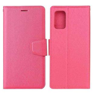 For Samsung Galaxy A52 5G / 4G Silk Texture Horizontal Flip Leather Case with Holder & Card Slots & Wallet & Photo Frame(Rose Red)