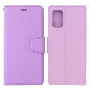For Samsung Galaxy A71 Silk Texture Horizontal Flip Leather Case with Holder & Card Slots & Wallet & Photo Frame(Purple)