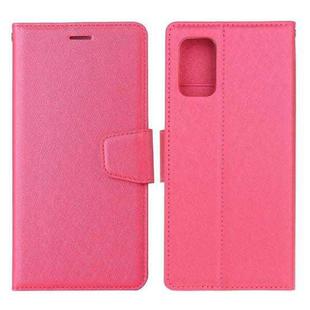 For Samsung Galaxy A71 Silk Texture Horizontal Flip Leather Case with Holder & Card Slots & Wallet & Photo Frame(Rose Red)