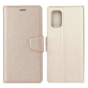 For Samsung Galaxy A72 5G / 4G Silk Texture Horizontal Flip Leather Case with Holder & Card Slots & Wallet & Photo Frame(Gold)