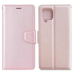 For Samsung Galaxy A42 5G Silk Texture Horizontal Flip Leather Case with Holder & Card Slots & Wallet & Photo Frame(Rose Gold)