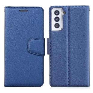 For Samsung Galaxy S21 5G Silk Texture Horizontal Flip Leather Case with Holder & Card Slots & Wallet & Photo Frame(Blue)