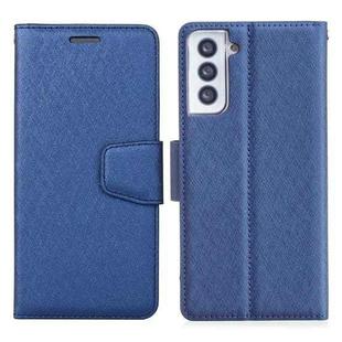 For Samsung Galaxy S21 Ultra 5G Silk Texture Horizontal Flip Leather Case with Holder & Card Slots & Wallet & Photo Frame(Blue)