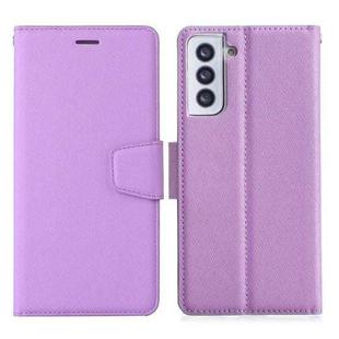 For Samsung Galaxy S21 Ultra 5G Silk Texture Horizontal Flip Leather Case with Holder & Card Slots & Wallet & Photo Frame(Purple)