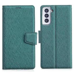 For Samsung Galaxy S21 Ultra 5G Silk Texture Horizontal Flip Leather Case with Holder & Card Slots & Wallet & Photo Frame(Green)