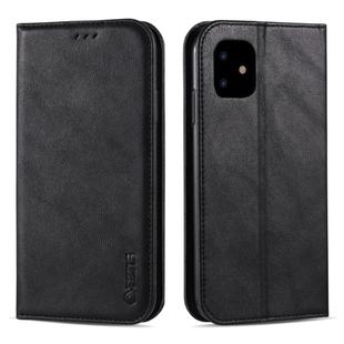 For iPhone 11 AZNS Retro Texture Magnetic Horizontal Flip PU Leather Case with Holder & Card Slots & Photo Frame(Black)