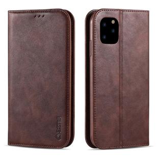 For iPhone 11 Pro AZNS Retro Texture Magnetic Horizontal Flip PU Leather Case with Holder & Card Slots & Photo Frame(Brown)