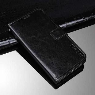 For TCL 10 5G UW idewei Crazy Horse Texture Horizontal Flip Leather Case with Holder & Card Slots & Wallet(Black)