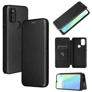 For Blackview A70 (2021) Carbon Fiber Texture Horizontal Flip TPU + PC + PU Leather Case with Card Slot(Black)