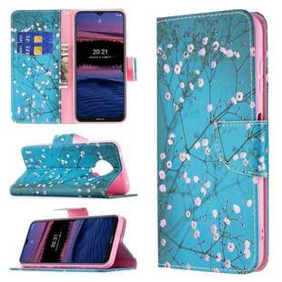 For Nokia G20 / G10 Colored Drawing Pattern Horizontal Flip Leather Case with Holder & Card Slots & Wallet(Plum Blossom)