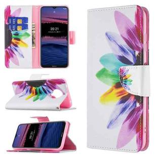 For Nokia G20 / G10 Colored Drawing Pattern Horizontal Flip Leather Case with Holder & Card Slots & Wallet(Sun Flower)