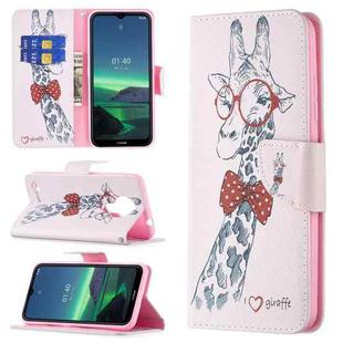 For Nokia 1.4 Colored Drawing Pattern Horizontal Flip Leather Case with Holder & Card Slots & Wallet(Deer)