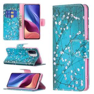 For Xiaomi Mi 11i / Poco F3 / Redmi K40 Colored Drawing Pattern Horizontal Flip Leather Case with Holder & Card Slots & Wallet(Plum Blossom)