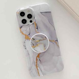 Golden Powder Dream Color Marble Pattern TPU Protective Case with Foldable Stand For iPhone 11 Pro(Grey)