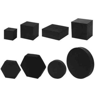 8 in 1 Different Sizes Geometric Cube Solid Color Photography Photo Background Table Shooting Foam Props (Black)