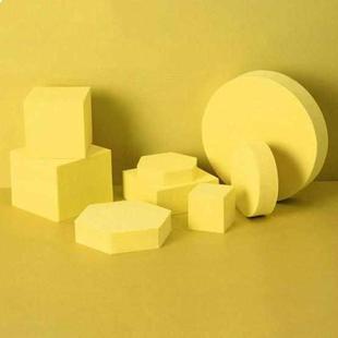 8 in 1 Different Sizes Geometric Cube Solid Color Photography Photo Background Table Shooting Foam Props (Yellow)
