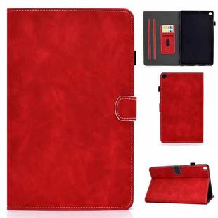 For Samsung Galaxy Tab A7 Lite T220 Cowhide Texture Horizontal Flip Leather Case with Holder & Card Slots & Pen Slot(Red)