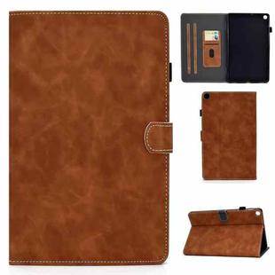 For Samsung Galaxy Tab A7 Lite T220 Cowhide Texture Horizontal Flip Leather Case with Holder & Card Slots & Pen Slot(Brown)
