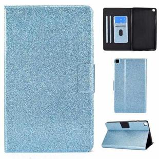 For Samsung Galaxy Tab A7 Lite T220 Glitter Horizontal Flip Leather Case with Holder & Card Slots(Blue)