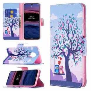 For Nokia G20 / G10 Colored Drawing Pattern Horizontal Flip Leather Case with Holder & Card Slots & Wallet(Owl)