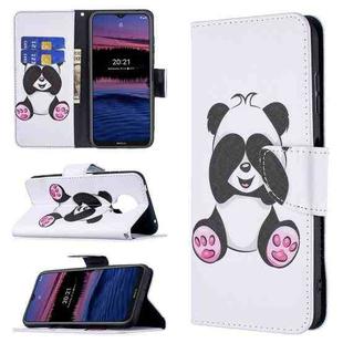 For Nokia G20 / G10 Colored Drawing Pattern Horizontal Flip Leather Case with Holder & Card Slots & Wallet(Panda)