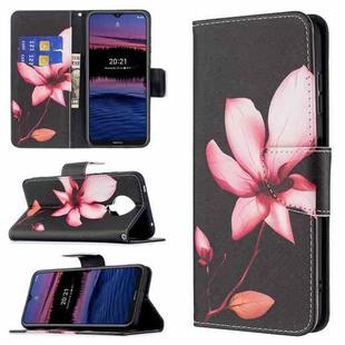 For Nokia G20 / G10 Colored Drawing Pattern Horizontal Flip Leather Case with Holder & Card Slots & Wallet(Lotus)