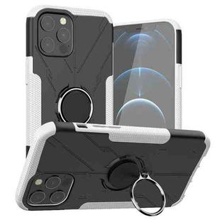 For iPhone 12 Pro Max Machine Armor Bear Shockproof PC + TPU Protective Case with Ring Holder(White)