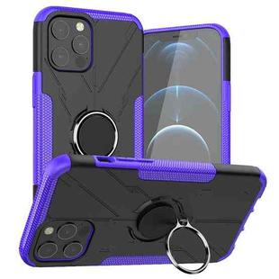 For iPhone 12 Pro Max Machine Armor Bear Shockproof PC + TPU Protective Case with Ring Holder(Purple)