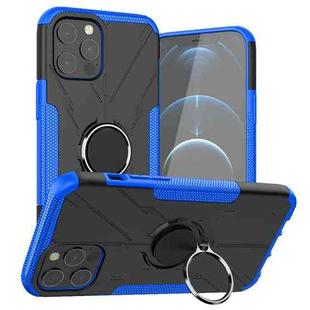 For iPhone 12 Pro Max Machine Armor Bear Shockproof PC + TPU Protective Case with Ring Holder(Blue)