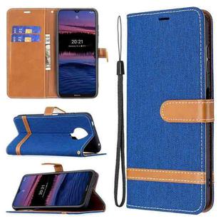 For Nokia G20 / G10 Color Matching Denim Texture Horizontal Flip Leather Case with Holder & Card Slots & Wallet & Lanyard(Royal Blue)
