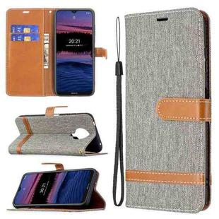 For Nokia G20 / G10 Color Matching Denim Texture Horizontal Flip Leather Case with Holder & Card Slots & Wallet & Lanyard(Grey)