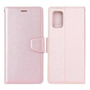 For Huawei P smart 2021 / Y7a Silk Texture Horizontal Flip Leather Case with Holder & Card Slots & Wallet & Photo Frame(Rose Gold)