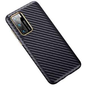 For Huawei P40 Carbon Fiber Leather Texture Kevlar Anti-fall Phone Protective Case(Black)