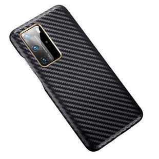 For Huawei P40 Pro Carbon Fiber Leather Texture Kevlar Anti-fall Phone Protective Case(Black)