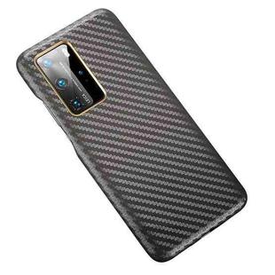 For Huawei P40 Pro Carbon Fiber Leather Texture Kevlar Anti-fall Phone Protective Case(Grey)