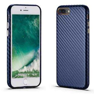 Carbon Fiber Leather Texture Kevlar Anti-fall Phone Protective Case For iPhone 8 Plus / 7 Plus(Blue)