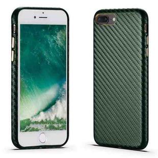 Carbon Fiber Leather Texture Kevlar Anti-fall Phone Protective Case For iPhone 8 Plus / 7 Plus(Green)