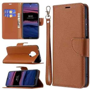 For Nokia G20 / G10 Litchi Texture Pure Color Horizontal Flip Leather Case with Holder & Card Slots & Wallet & Lanyard(Brown)