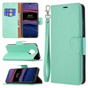 For Nokia G20 / G10 Litchi Texture Pure Color Horizontal Flip Leather Case with Holder & Card Slots & Wallet & Lanyard(Green)
