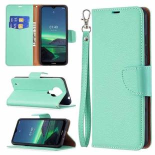 For Nokia 1.4 Litchi Texture Pure Color Horizontal Flip Leather Case with Holder & Card Slots & Wallet & Lanyard(Green)