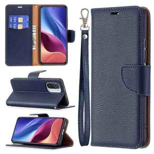 For Xiaomi Mi 11i / Poco F3 / Redmi K40 /K40 Pro Litchi Texture Pure Color Horizontal Flip Leather Case with Holder & Card Slots & Wallet & Lanyard(Dark Blue)